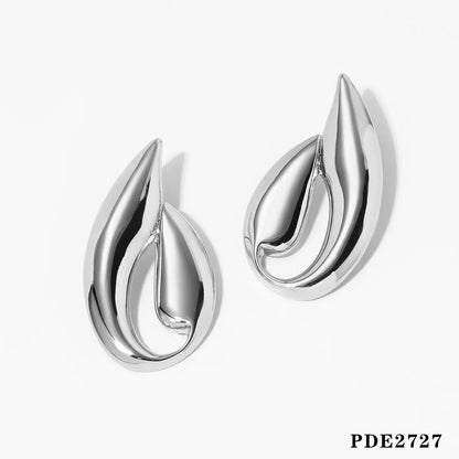 1 Pair Casual Modern Style Artistic Water Droplets 304 Stainless Steel 16K Gold Plated White Gold Plated Gold Plated Ear Studs