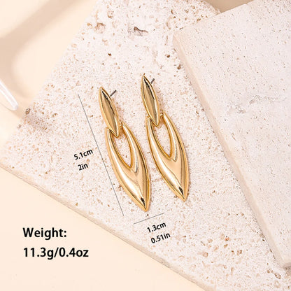 1 Pair Casual Modern Style Classic Style Water Droplets Alloy Zinc Drop Earrings