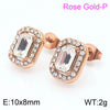 1 Pair Casual Modern Style Heart Shape Plating Inlay Titanium Steel Zircon 18K Gold Plated Ear Studs