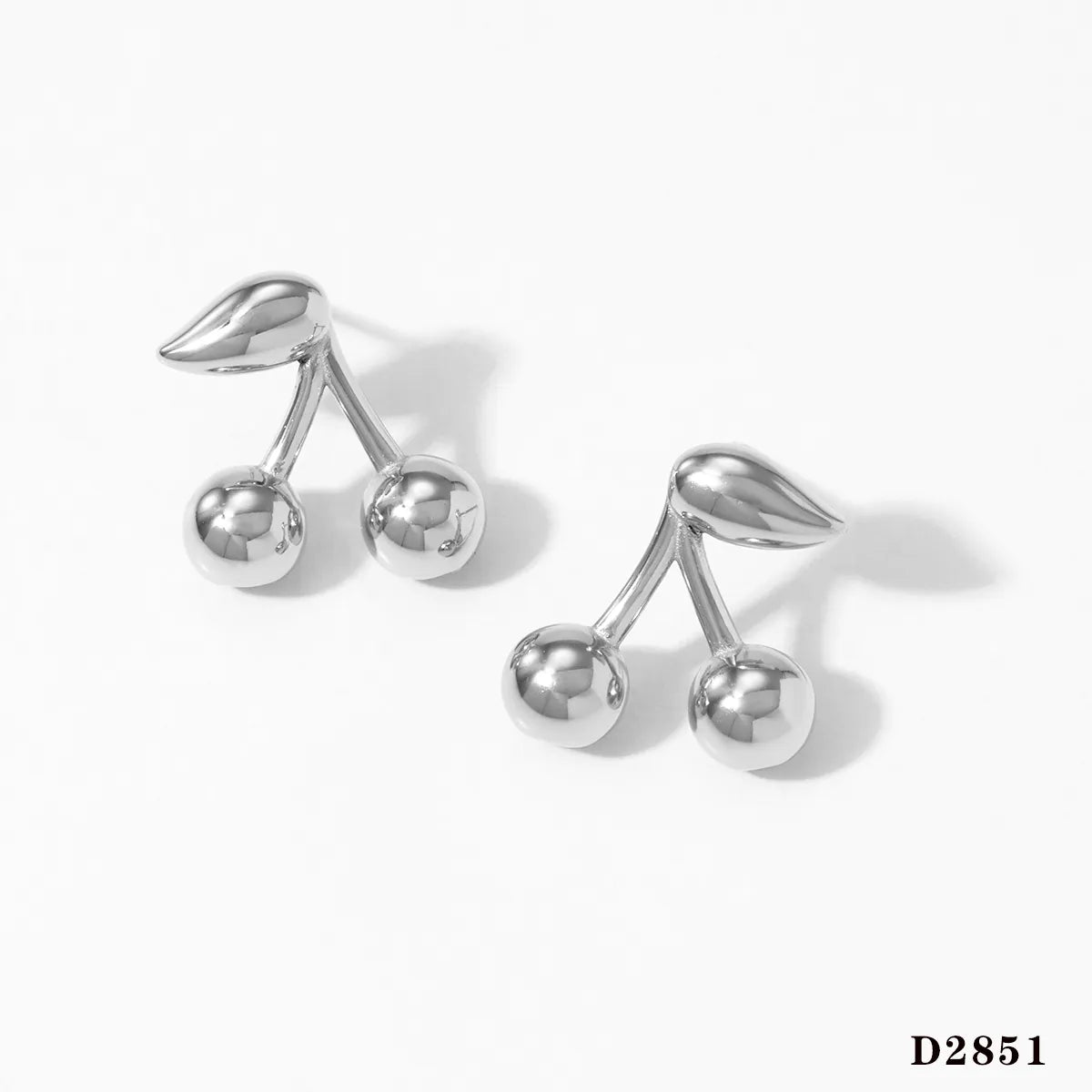 1 Pair Casual Modern Style Sweet Cherry Plating 304 Stainless Steel 16K Gold Plated White Gold Plated Gold Plated Ear Studs