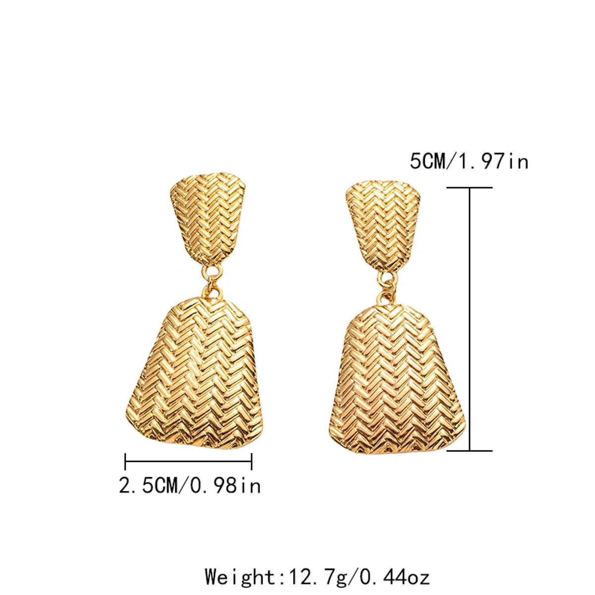 1 Pair Casual Modern Style Sweet Triangle Water Droplets Plating 304 Stainless Steel Gold Plated Drop Earrings