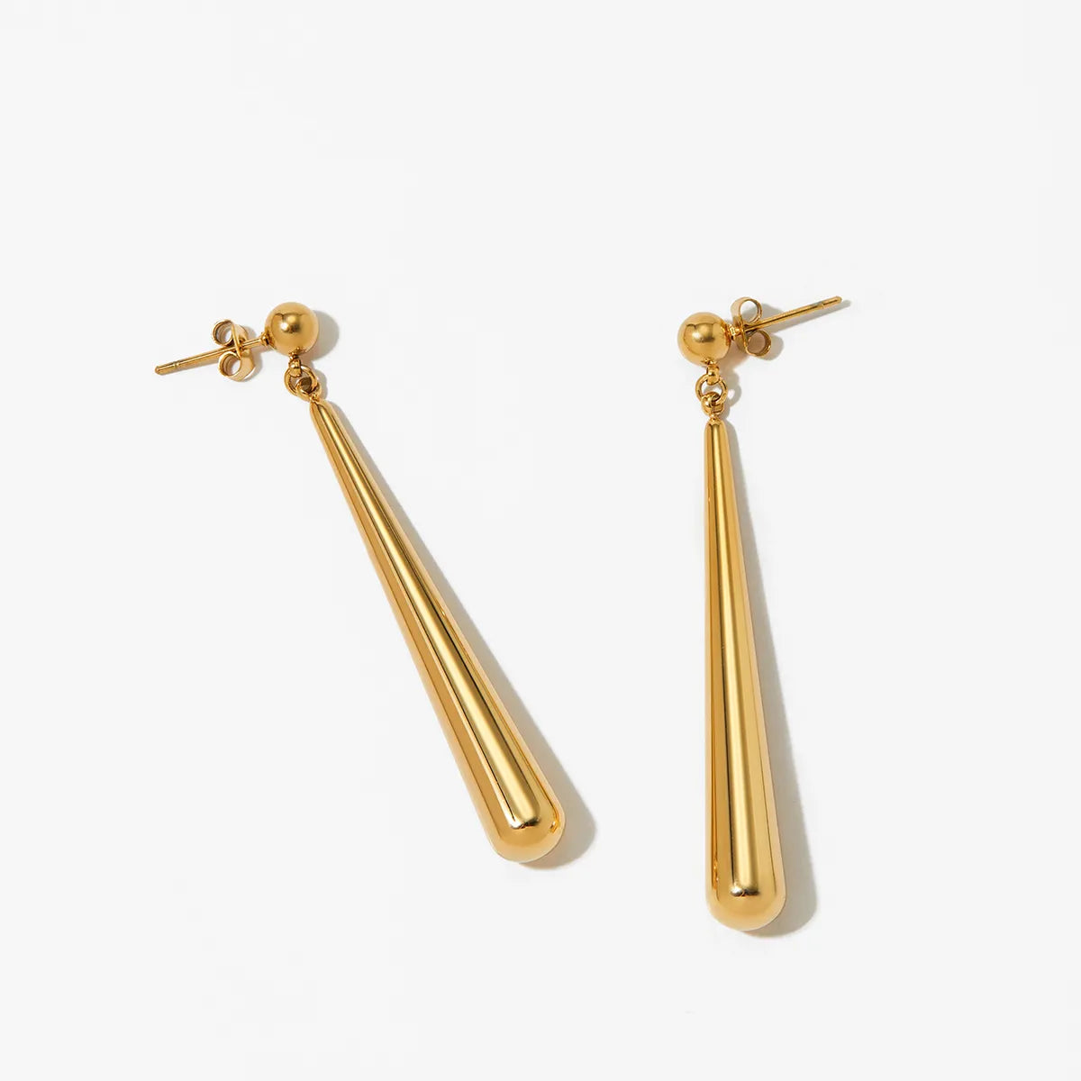 1 Pair Casual Modern Style Water Droplets 304 Stainless Steel 16K Gold Plated White Gold Plated Gold Plated Drop Earrings