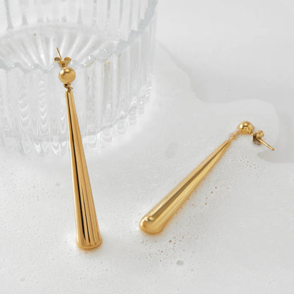 1 Pair Casual Modern Style Water Droplets 304 Stainless Steel 16K Gold Plated White Gold Plated Gold Plated Drop Earrings