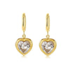 1 Pair Casual Oval Heart Shape Rectangle Enamel Plating Inlay 304 Stainless Steel Zircon Drop Earrings