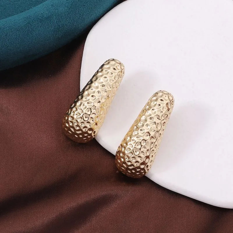 1 Pair Casual Peanut Plating Copper 18k Gold Plated Ear Studs