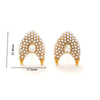 1 Pair Casual Retro Geometric Heart Shape Bow Knot Hollow Out Inlay Titanium Steel Pearl Zircon Earrings