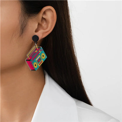 1 Pair Casual Retro Radio Arylic Drop Earrings