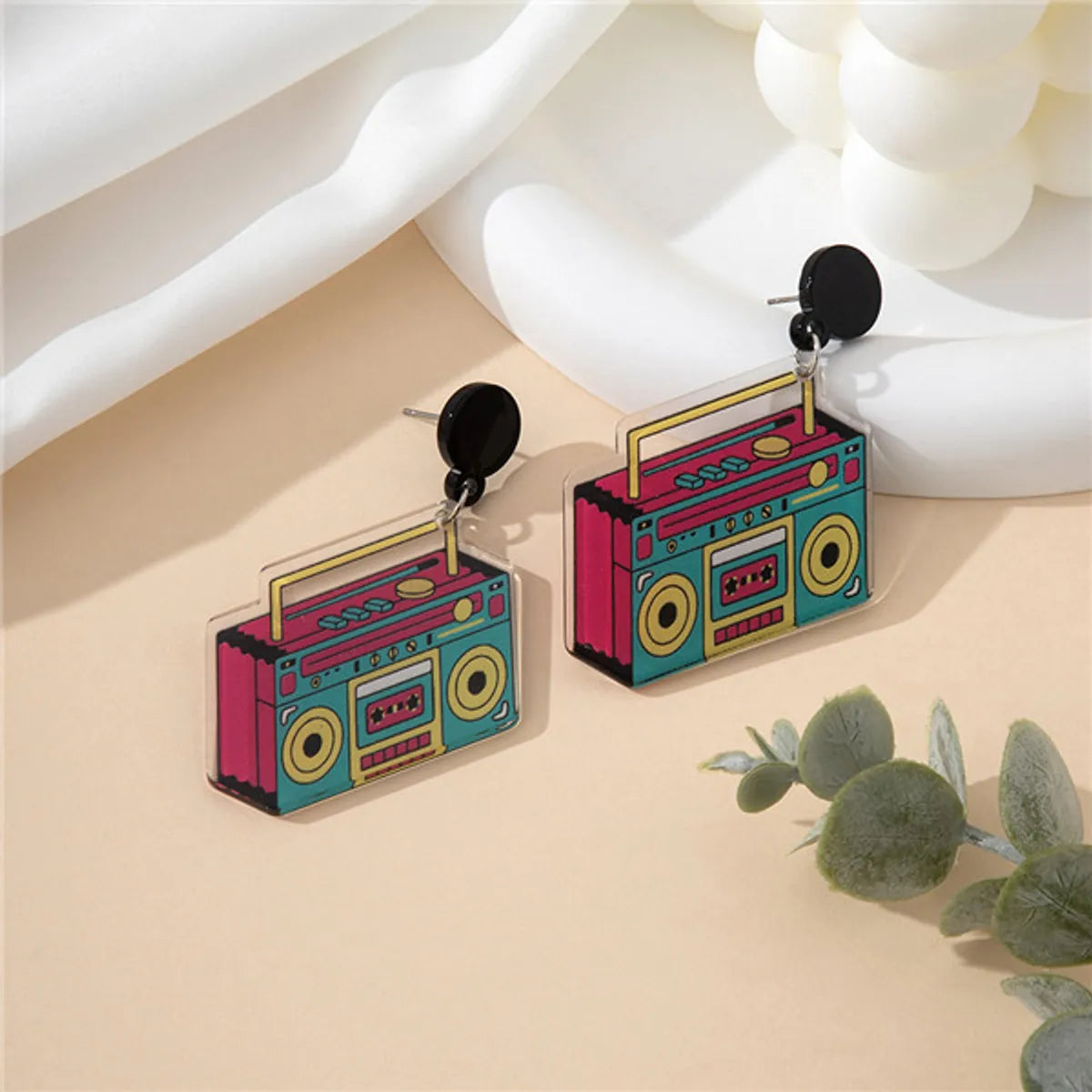 1 Pair Casual Retro Radio Arylic Drop Earrings