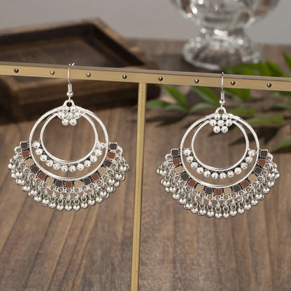 1 Pair Casual Retro Simple Style Geometric Plating Alloy Drop Earrings