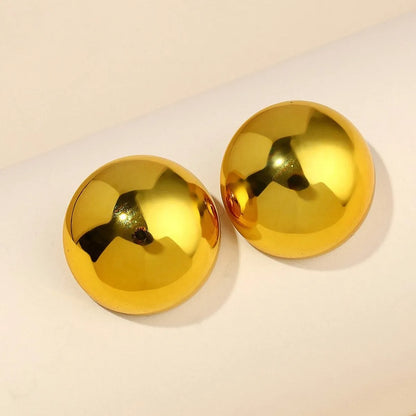 1 Pair Casual Round Arylic Ear Studs