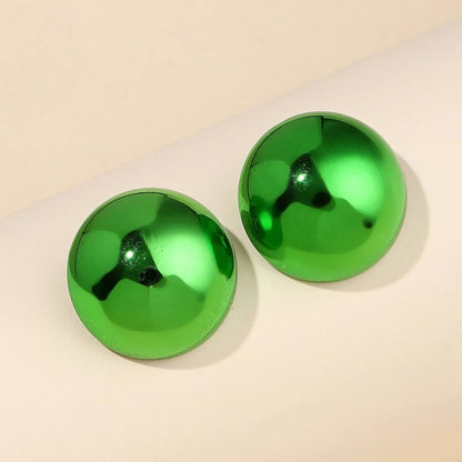 1 Pair Casual Round Arylic Ear Studs