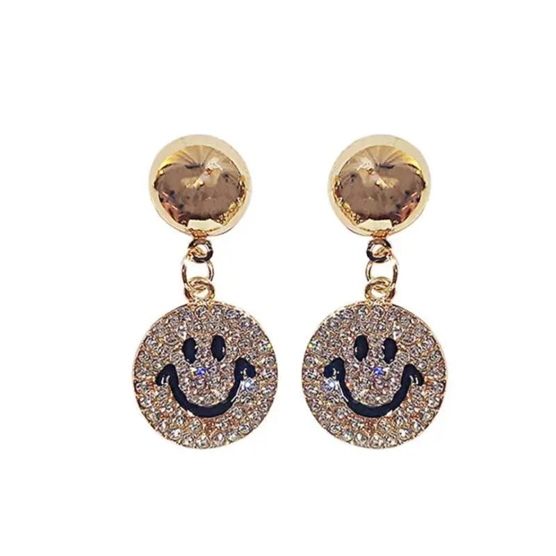 1 Pair Casual Round Flower Plating Inlay Alloy Rhinestones Pearl Gold Plated Silver Plated Drop Earrings Ear Studs