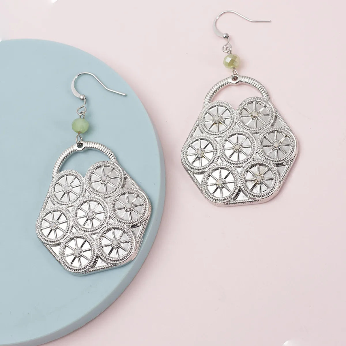 1 Pair Casual Simple Style Bag Alloy Drop Earrings