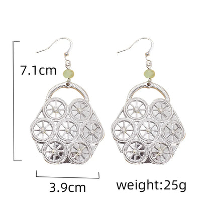 1 Pair Casual Simple Style Bag Alloy Drop Earrings