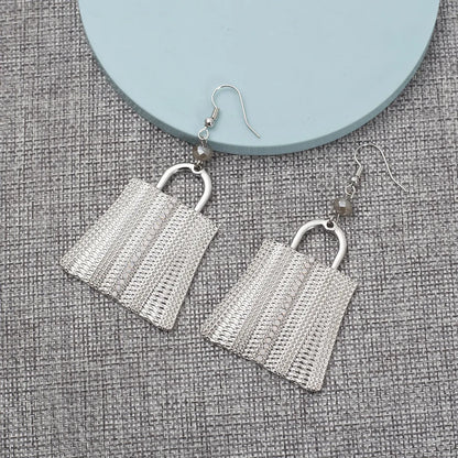 1 Pair Casual Simple Style Bag Alloy Drop Earrings