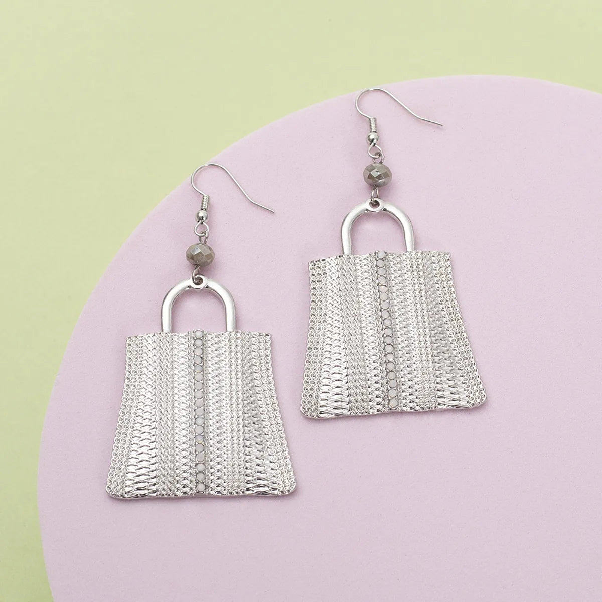 1 Pair Casual Simple Style Bag Alloy Drop Earrings