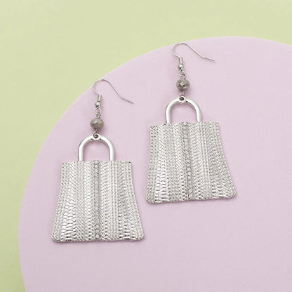 1 Pair Casual Simple Style Bag Alloy Drop Earrings