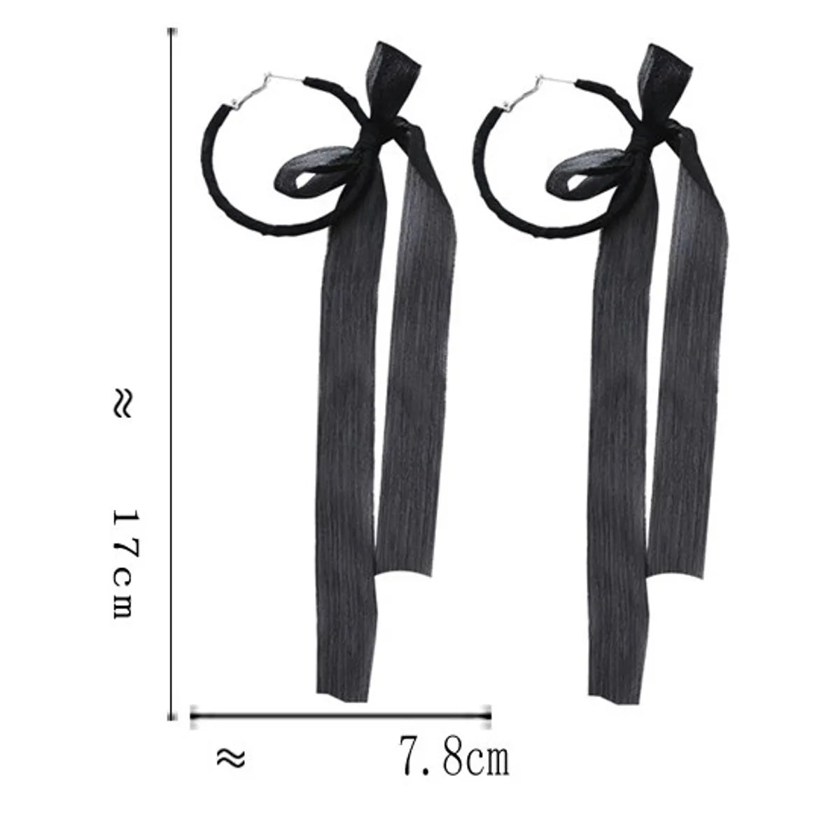 1 Pair Casual Simple Style Bow Knot Cloth Metal Earrings