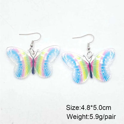 1 Pair Casual Simple Style Butterfly Arylic Drop Earrings