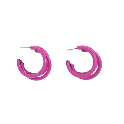 1 Pair Casual Simple Style Classic Style C Shape Iron K Gold Plated Ear Studs