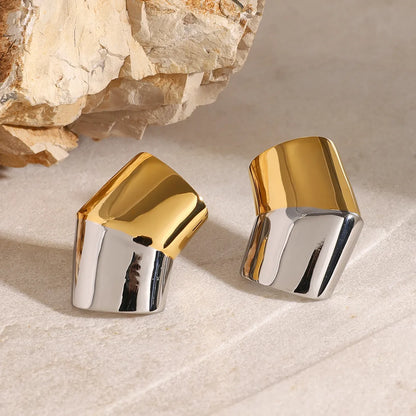 1 Pair Casual Simple Style Classic Style Color Block 304 Stainless Steel Ear Studs