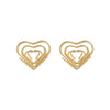 1 Pair Casual Simple Style Classic Style Heart Shape Plating Iron 16K Gold Plated Ear Studs