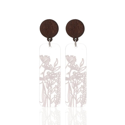 1 Pair Casual Simple Style Commute Flower Transparent Arylic Drop Earrings