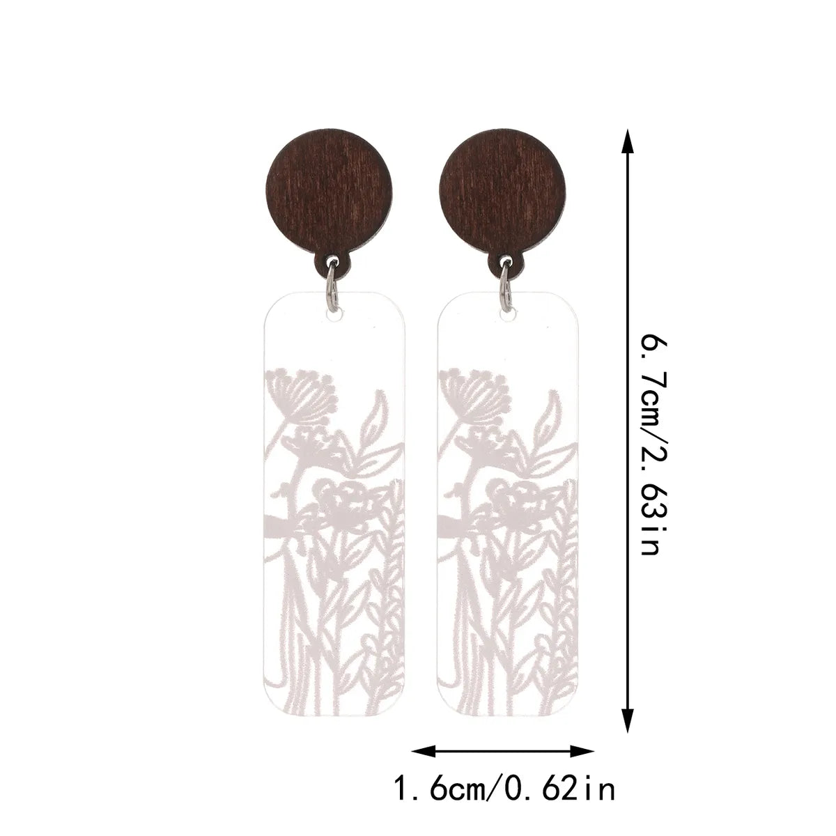 1 Pair Casual Simple Style Commute Flower Transparent Arylic Drop Earrings