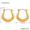 1 Pair Casual Simple Style Commute U Shape Plating Titanium Steel 18K Gold Plated Hoop Earrings