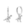 1 Pair Casual Simple Style Dinosaur Sterling Silver 18K Gold Plated Drop Earrings