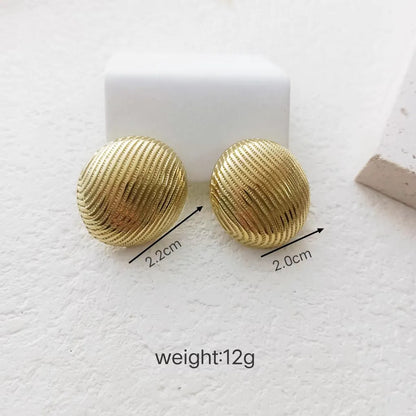 1 Pair Casual Simple Style Geometric 304 Stainless Steel 18K Gold Plated Drop Earrings