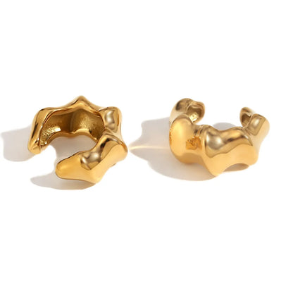 1 Pair Casual Simple Style Geometric 304 Stainless Steel 18K Gold Plated Ear Cuffs