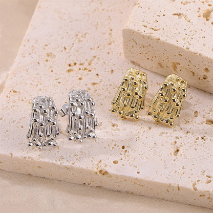 1 Pair Casual Simple Style Geometric 304 Stainless Steel 18K Gold Plated Ear Studs