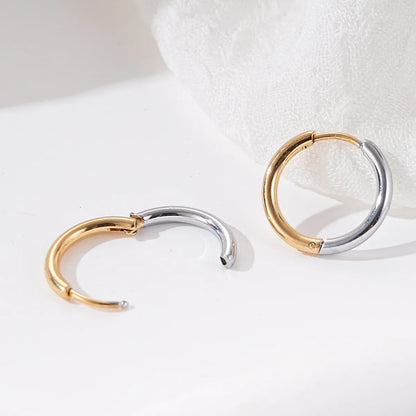 1 Pair Casual Simple Style Geometric 304 Stainless Steel 18K Gold Plated Earrings