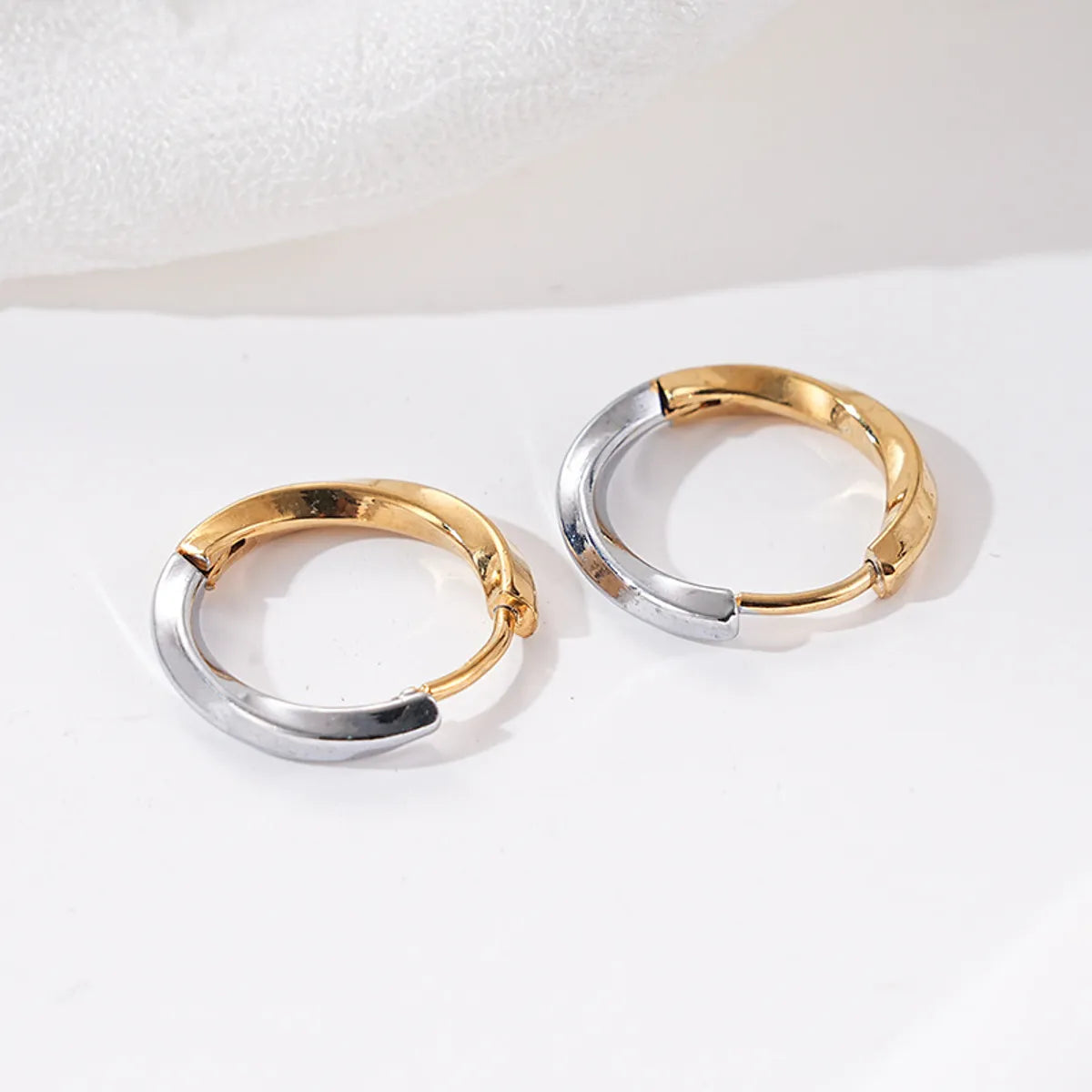 1 Pair Casual Simple Style Geometric 304 Stainless Steel 18K Gold Plated Earrings