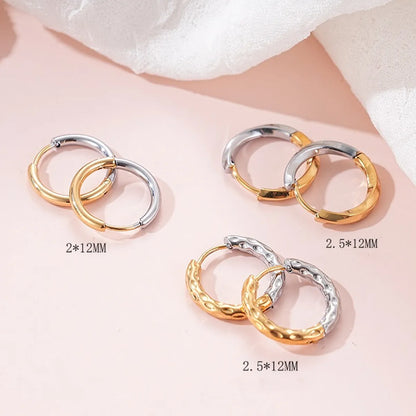 1 Pair Casual Simple Style Geometric 304 Stainless Steel 18K Gold Plated Earrings