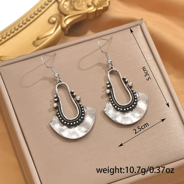 1 Pair Casual Simple Style Geometric Alloy Zinc Drop Earrings