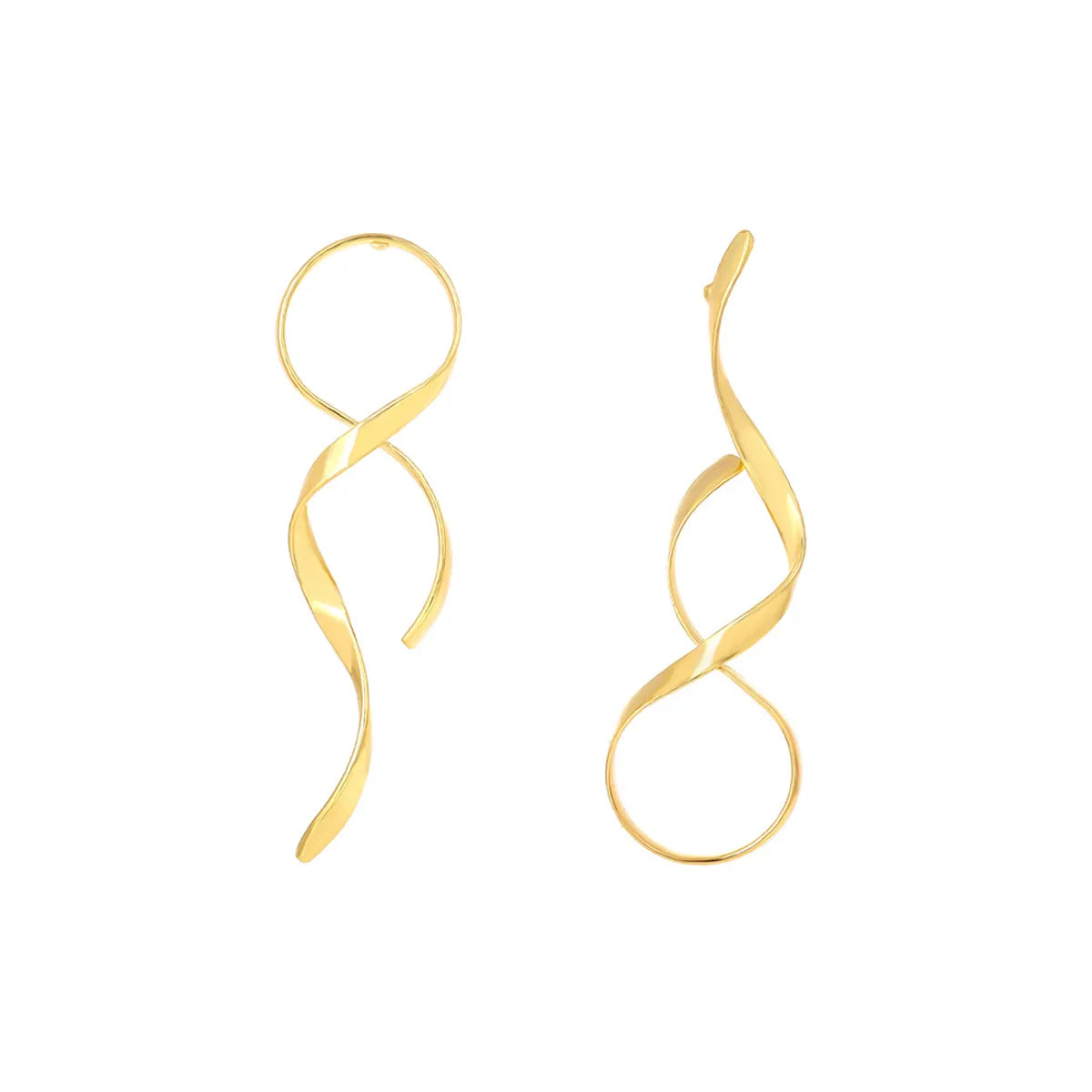 1 Pair Casual Simple Style Geometric Asymmetrical Plating Alloy Ear Studs