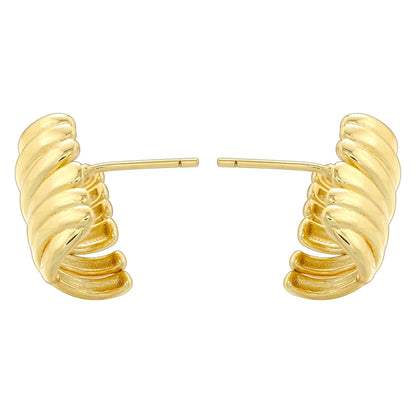 1 Pair Casual Simple Style Geometric Copper 18K Gold Plated Ear Studs