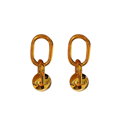 1 Pair Casual Simple Style Geometric Copper Drop Earrings