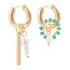 1 Pair Casual Simple Style Geometric Cross Plating Alloy Earrings