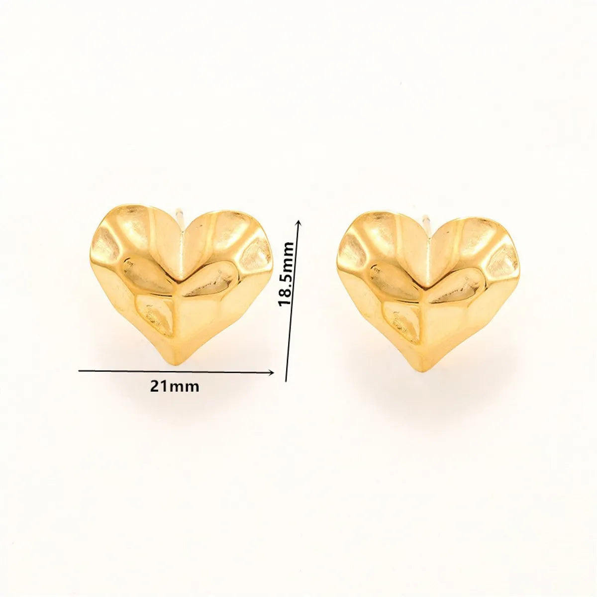 1 Pair Casual Simple Style Geometric Heart Shape Bow Knot Hollow Out Inlay Titanium Steel Zircon 18K Gold Plated Ear Studs