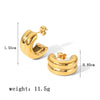 1 Pair Casual Simple Style Geometric Inlay Titanium Steel Pearl Zircon Ear Cuffs Earrings Ear Studs