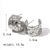 1 Pair Casual Simple Style Geometric Inlay Titanium Steel Pearl Zircon Ear Cuffs Earrings Ear Studs