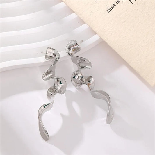 1 Pair Casual Simple Style Geometric Irregular Alloy Drop Earrings