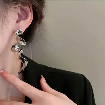 1 Pair Casual Simple Style Geometric Irregular Alloy Drop Earrings