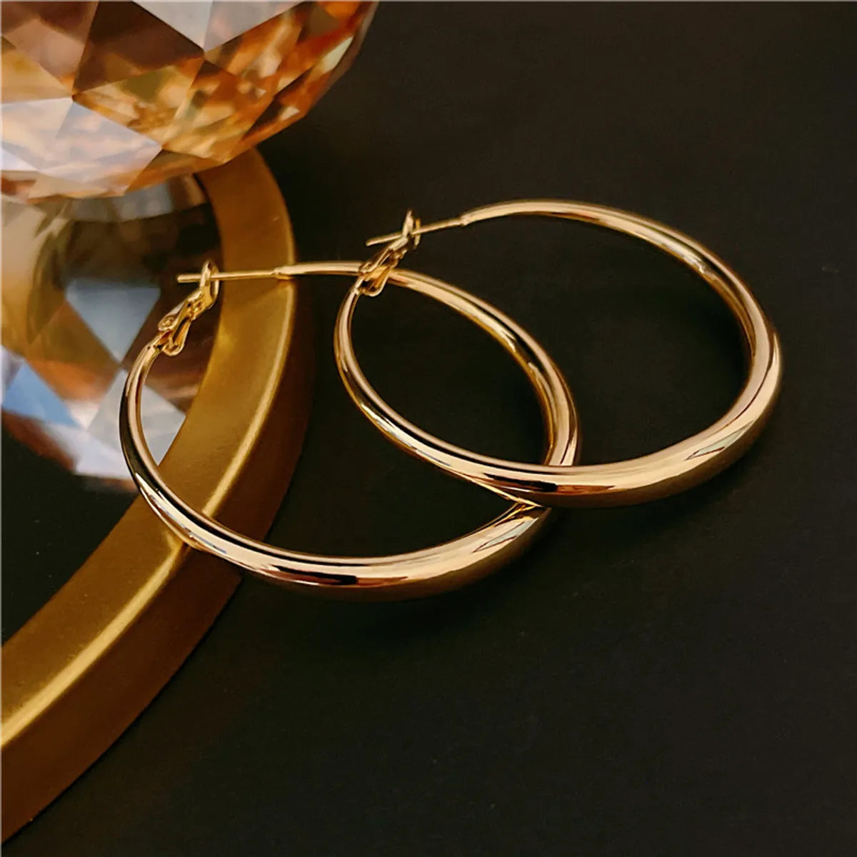 1 Pair Casual Simple Style Geometric Plating Copper Earrings