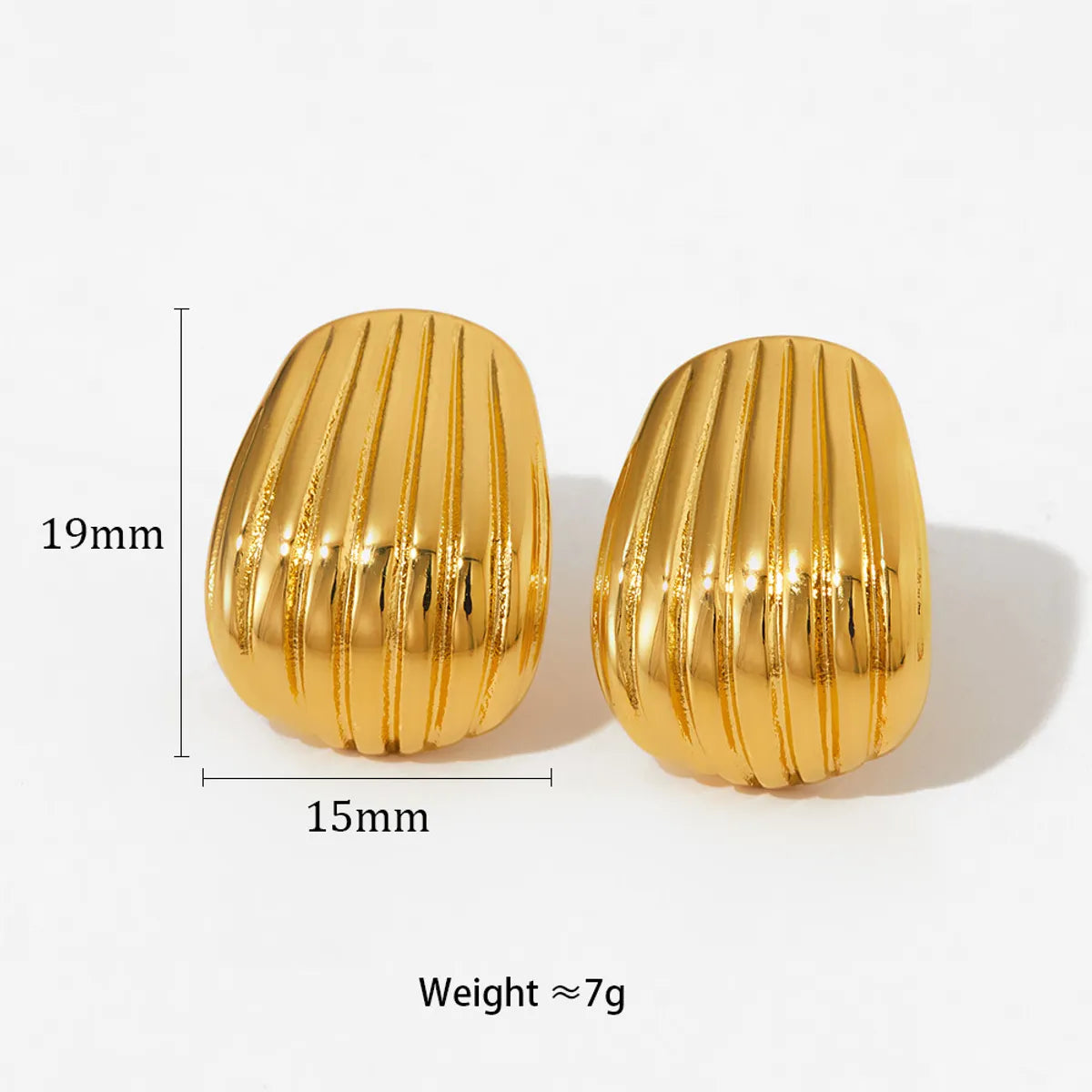 1 Pair Casual Simple Style Geometric Plating Stainless Steel Ear Studs