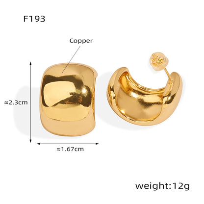 1 Pair Casual Simple Style Geometric Plating Titanium Steel 18k Gold Plated Ear Studs