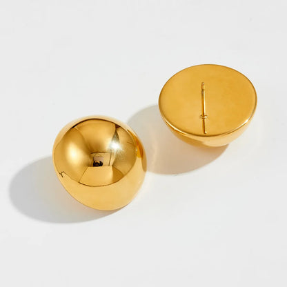 1 Pair Casual Simple Style Geometric Polishing 304 Stainless Steel 18K Gold Plated Ear Studs